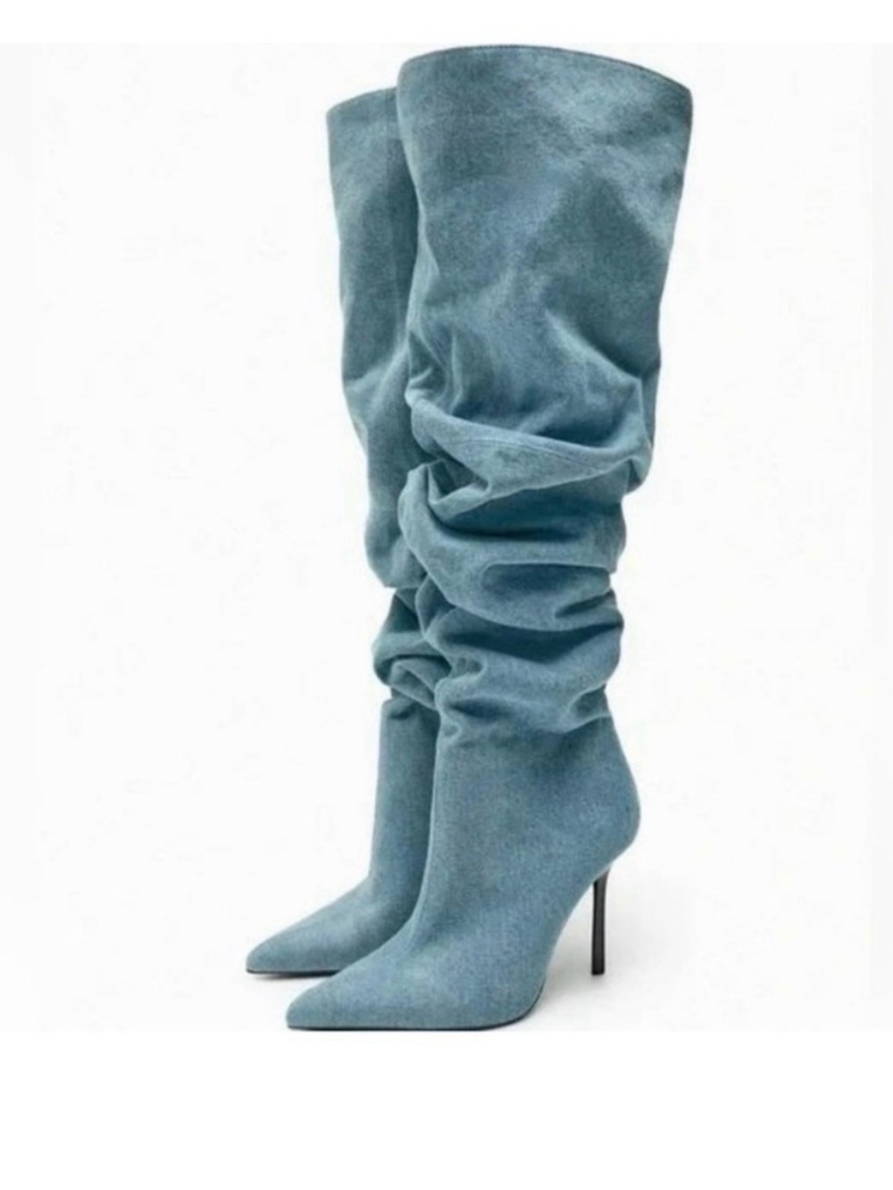 NEW! Zara denim over the Knee Boots
